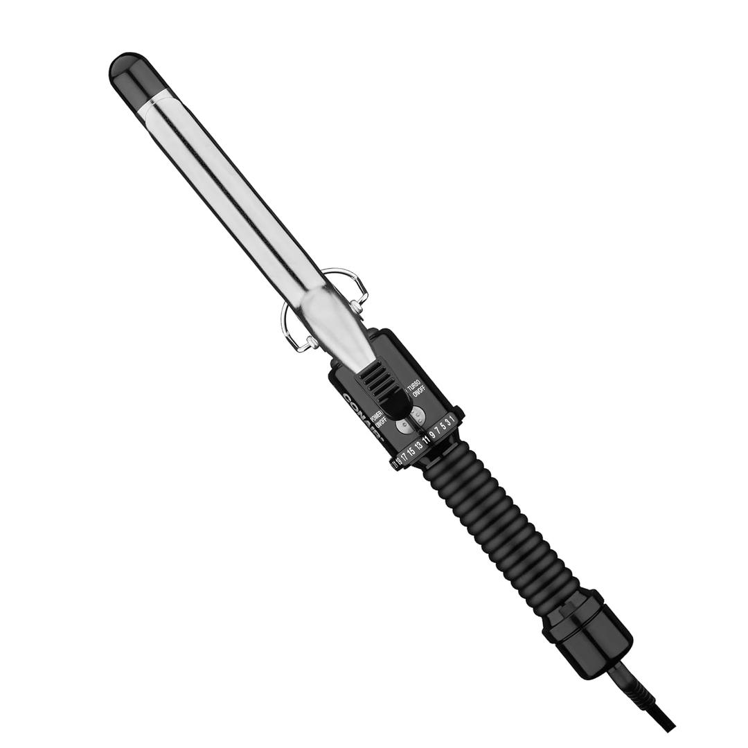 Conair Instant Heat 3/4-Inch Curling Iron, -inch Barrel Produces Tight Curls, Hair Curler for Short to Medium Hair, 25 Heat Setting Hair Curling Iron, Black