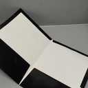 Universal Business Source 2-Pocket Report Covers with Bus Card Holder, Black