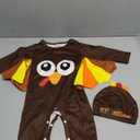 NAPU My First Thanksgiving Baby Boy Outfit Cute Turkey Romper Long Sleeve One Piece Jumpsuit Hat 2Pc Baby Thanksgiving Outfit (9-12 Months)