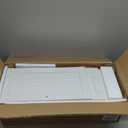 Homeiju Wooden Farmhouse Style Rustic Medicine Cabinet with Two Barn Doors, Wooden Wall Mounted Storage Cabinet with Open and Hidden Storage Space, for Bathroom, Living Room, Kitchen, White (23.6'' H)