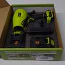 Saker Cordless Leaf Blower Portable Dust Cleaner Handheld Blowers 2 x 4.0Ah Batteries 180000 RPM Air Duster with Adjustable Speed for Drying Patio Cleaning Green