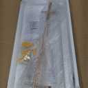 WOPITUES Floating Shelves with Gold Metal Guardrail, Shelves for Wall Decor Set of 3, Wall Shelves for Bedroom, Bathroom, Kitchen, Living Room, Plants, Picture Frames, Art- White and Gold