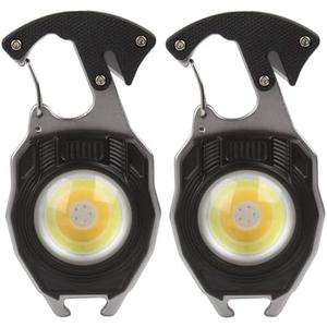 Pack of 2, E-SHIDAI Mini Flashlight 2 Pack, Rechargeable Keychain Flashlight with 3 Light Modes, 1000lumens Bright EDC Flashlight Keychain Light with Magnet Base, Portable Pocket Flashlight for Camping Walking