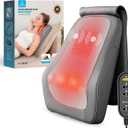 COMFIER Shiatsu Back Massager with Heat & Vibration, Knead Neck Shoulder Massager for Pain Relief Deep Tissue, Neck Massage Pillow, Portable Lower Back Massager for Chair, Car, Home Office Use