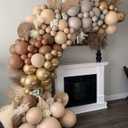 Nude Beige Double Stuffed Balloons Different Size 115Pcs 5/10/12/18" Tan Apricot Nude Balloon Arch Garland kit for Boho Birthday Baby Shower Bridal Shower Gender Reveal Bear Neutral Party