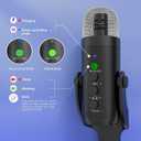 ZealSound Wireless Microphone for PC, Noise Cancellation Podcast Mic with Gain, Mute, Monitor & Echo Control, Cordless Mic for YouTube, ASMR, Podcasting, Streaming, iPhone, iPad, Android, Mac, K66DG