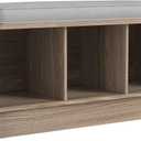 ClosetMaid 3258 Cubeicals 3-Cube Storage Bench, Natural Gray with Gray Cushion