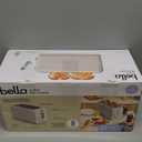 bella 4 Slice Slim Toaster, Fits-anywhere Kitchenware, 6 Setting Shade Control with Reheat & Cancel Buttons, Fits Sourdough, 10 Long Slot, Anti Jam & Auto Shutoff, 900 Watt, Oatmilk