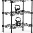 Sweetcrispy 3-Tier Storage Shelving Unit, Adjustable Metal Wire Racks Heavy Duty Standing Shelf Organizer for Kitchen, Closet, Pantry, Garage, Bathroom, Laundry (13.8" D x 23.6" W x 30" H) (Black)