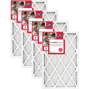 True Blue 18x20x1 MERV 11 Allergen Air Filter (4-Pack) | Electrostatic Pleated HVAC Furnace Air Filter | Replacement Filter for Home Use | Made in USA