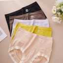 Women's High Waisted Underwear Tummy Control Ladies Panties Postpartum Briefs Breathable Full Coverage 4 Pack