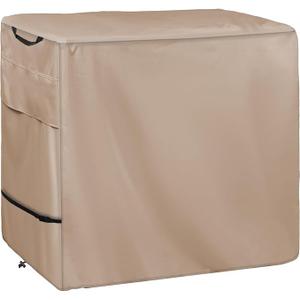 WNANAN Outdoor Prep Table Cover - Heavy Duty Waterproof Cover for Outdoor Small Portable Table, Compatible with 36 inch Outdoor Utility Cart and Storage Cabinet,Khaki