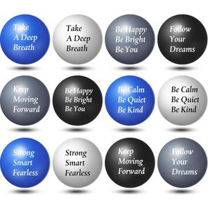 Aoriher 36 Pcs Motivational Stress Balls Colorful Stress Balls Bulk Quotes Inspirational Funny Foam Toys Hand Exercise Gifts for Office Small Toys for Motivating Supply(Elegant Color)