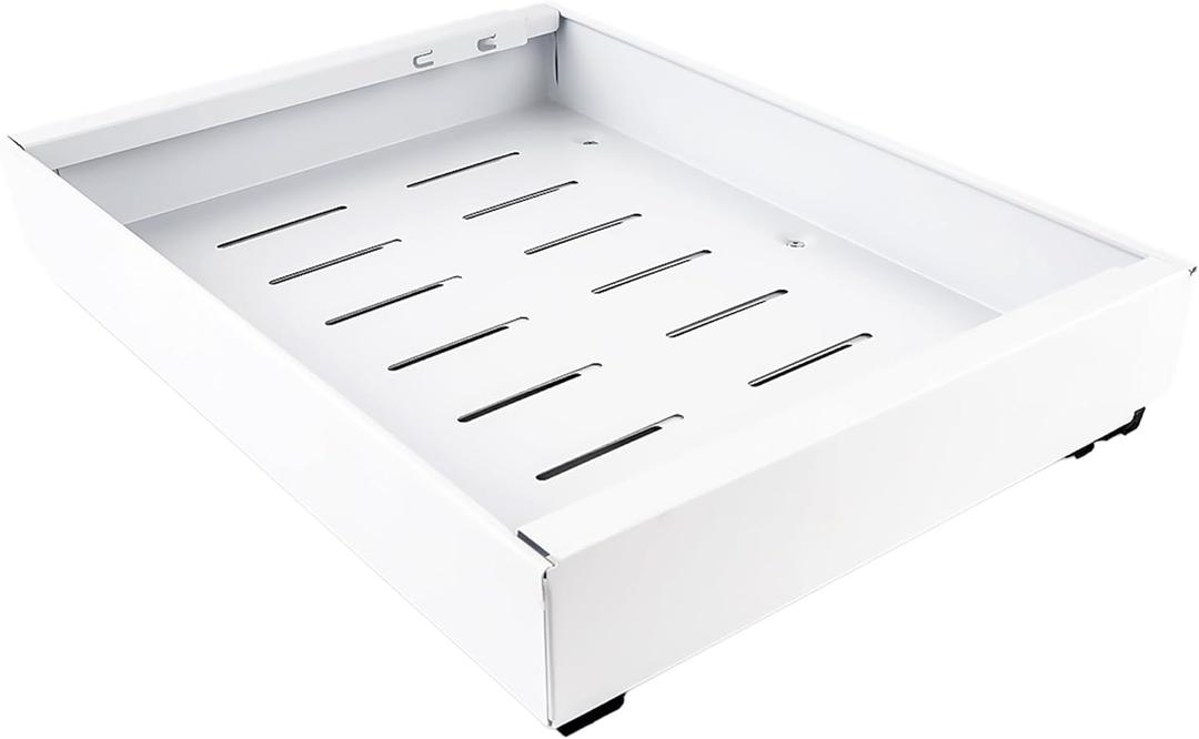 Crystal Lemon Pull Out Cabinet Organizer - Adjustable Width Pullout Drawer for Cabinets, Easy Installation with Adhesive or Screws, Single Pack - Perfect Pull Out Kitchen Cabinet Organizer (1)