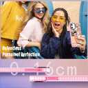 Toycamp for iPhone 12/12 Pro Case for Women, Vintage Collage Art Design, Girls Teens Cute Print Case with Ring Kickstand Cover for iPhone 12/12 Pro (6.1 Inch) (Pink Quotations)