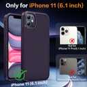 2 x Magnetic for iPhone 11 Phone Case-Compatible with MagSafe-Carbon Fiber Texture-Slim Military Grade Drop Protection Phone Case for iPhone 11 6.1",Purple