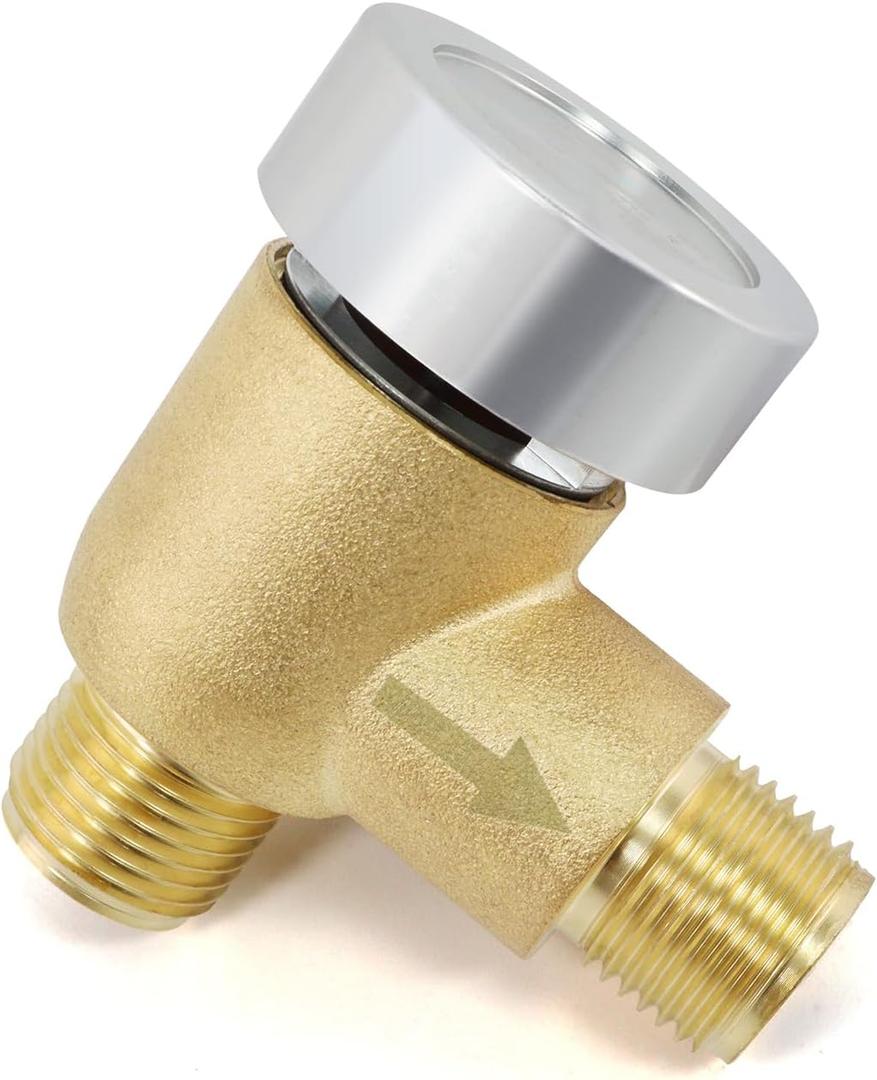RV Vacuum Breaker Check Valve, Replace Leaking Vacuum Breaker on Black Tank Check Valve for RV Camper Trailer Flusher, 571-VAC-CHK-A Brass Breaker to Improve Freshwater