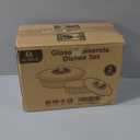 M MCIRCO 4-Piece Glass Casserole Baking Dish, Set of 2 Casseroles With Glass Lids, 1.9 Qt and 3 Qt