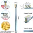 5 x JTF Orthodontic Manual Toothbrush for Braces: 6 U-Shaped Tooth Brush with 6 Interdental Brushes, Ultra-Durable Bristles for Stain Removal and Deep Oral Clean, Toothbrushes for Tooth with Dental Device