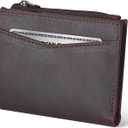 Oak Leathers Leather Wallet For Women - Small RFID Coin Purse Credit Card & ID Holder for Ladies, Gift for Women's, Bifold Wallets (Crazy Horse Brown)