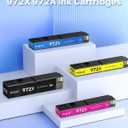 972X Ink Cartridges Compatible Replacement for HP 972X 972A Ink to Work for Color PageWide Pro MFP 477dw Ink Cartridges 477dn 577dw 452dw 452dn 577z 552dw P55250dw Printer (4 Pack, B/C/M/Y)