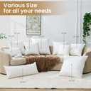BHZ Throw Pillows 20x20 Euro Pillow Inserts Set of 2, Down Feather Alternative Pillow Inserts, Decorative Soft Large Square White Throw Pillows Insert for Couch Bed Dorm Sofa with Breathable Cover