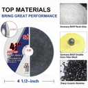 SALI 52 Pack Cut Off Wheel 4 1/2 Inch Cutting Wheels 4-1/2" x 3/64" x 7/8" for Metal & Stainless Steel, Angle Grinder Cutting Wheel,Cutting Discs Aggressive Cutting