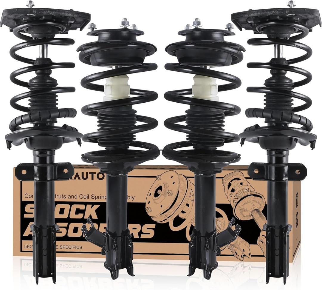 Front + Rear Struts Assembly Shocks Compatible with 2006-2013 Chevy Impala / 2014-2016 Chevrolet Impala Limited Coil Spring Shock Absorber