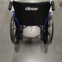 Drive Medical Blue Streak Lightweight Foldable Wheelchair - Enhanced Mobility Support - Durable Construction - Padded Comfort - Swing-Away Leg Rests - Desk Arms - Blue/Black - 18 Inch Seat