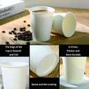 100 Park Disposable Hot Coffee Cups - Bulk 8 Oz Paper Cups, Disposable cups