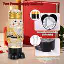 Valentine's Day Nutcracker Soldier Snow Globe with Music & 6H Timer Water Snow Globe Lantern USB & Battery Operated Tabletop Decoration for Valentine Festival Decorations Gifts (Gold Nutcracker)