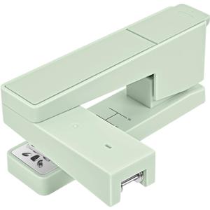 2 x Swing-Arm Swivel Stapler - 20 Sheets Capacity, 360 Degree Rotate Desk Stapler with 100 Staples - Non-Slip Office Stapler, Green