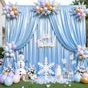 20x10ft Blue Glitter Backdrop Curtain for Parties, Wrinkle Free Satin Photo Backdrop Drapes 4 Panels 5x10FT Shimmer Back Drop Cloth for Wedding Birthday Baby Shower Photography Background Decor