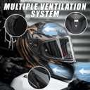 CYRIL Full Face Motorcycle Helmet DOT Approved for Adults Men Women, Motorbike Street Bike Racing Helmet with Tinted & Extra Clear Tool-Free Swappable Visors, Includes Storage Bag S