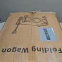 Collapsible Foldable Wagon,Wagons Carts Foldable with Wheels,Utility Grocery Folding Beach Wagon for Sand Garden Sports Shopping Outdoor(Bottle Green).