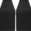 RAJRANG Jute Table Runner Long Black Burlap Table Runners for Dining Table, Kitchen, Party, Wedding, Rustic and Fall Décor Pack of 2 – 12x108 Inch