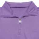 MOEENCN Women 2 Piece Outfits Sweatsuit Oversized Half Zip Sweatshirt Wide Leg Sweatpant Casual Lounge Matching Set Tracksuit Purple XXL