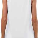 OFEEFAN Womens Tank Tops Loose Fit Scoop Neck Casual Summer Tops Curvy Hem (Yellow, L)