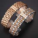 BINLUN Stainless Steel Watch Band High-end Replacement Watch Band 6 Color for Women Men