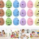 PRETYZOOM 100Pcs Speckled Eggs Hatching Dinosaur Eggs Children's Day DIY Crafts Easter Eggs Ornaments for Decor, 0.6 x 0.7 Inch