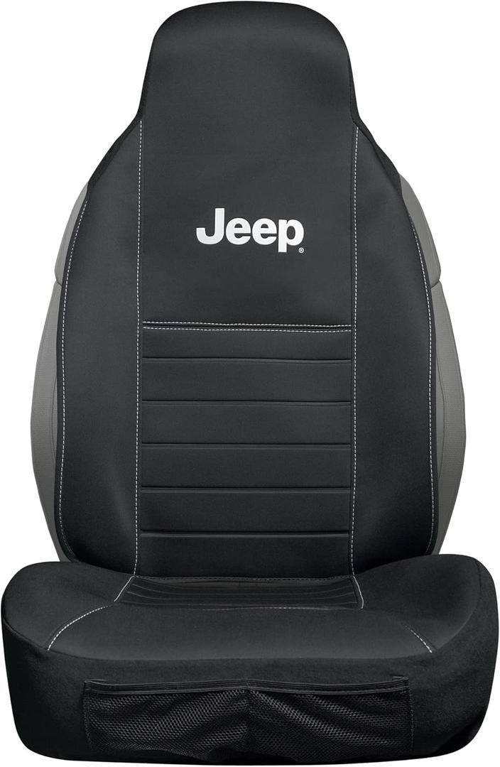 Plasticolor 008708R01 Jeep High Back 2 Piece Design Sideless Seat Cover - 1 Seat Cover