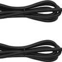 GINTOOYUN 2 Pack DC Power Pigtails Cable, DC 5.5mm x 2.5mm Male Plug Jack to Bare Wire Open End Power Supply Replacement Repair Cord, for Security Camera,LED Strip Light,DVR 3FT (black-1m)