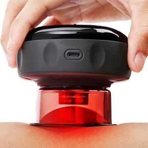 UOTT 20 Levels Cupping Kit for Massage Therapy,5-in-1 Smart Dynamic Cupping Set with Red Ligh-t Therapy&Heat Penetrates for Targeted Pain Relief, Knots, Aches, Muscle Soreness (Black)