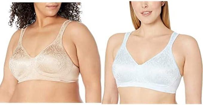 PLAYTEX Women's 18 Hour Ultimate Lift and Support Wire Free Us4745, in Single 2Packs Bras, Nude, 40C US