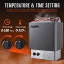 Sauna Heater, 3KW 110V Electric Sauna Stove with Bracket, Adjustable Temp & 3H Timer Dry Sauna Heater for 71-141Cu.ft Saunas Rooms, Home Sauna, Commercial