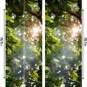 REDAMANCY Sunshine Green Leaf Plant Forest Nature Landscape Peel and Stick Door Stickers Vinyl Decals Decor Modern Self-Adhesive, Waterproof, Removable