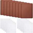 8 Pcs Silicone Dehydrator Mats 10 Pcs Mesh Screen Dehydrator Sheets Nonstick Reusable Fruit Dryer Trays for Jerky Fruit Herbs Flax Crackers Crust Tray