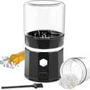 Portable Cordless Electric Pill Crusher, Pill Crusher Grinder Fine Powder, Grind and Pulverize Multiple Pills & Vitamins Extremely Fine for Elderly, Suitable for Travel, Home, Workplace (Black)