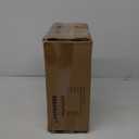 LAATOOREE Nightstands Set of 2, Small Side Table, Bedside Table with Fluted Door, Solid Wood Feet; Modern Mid-Century End Table for Bedroom, Small Space (Black)