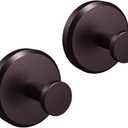 HOME SO Suction Cup Hooks for Shower, Bathroom, Kitchen, Glass Door, Mirror, Tile  Loofah, Towel, Coat, Bath Robe Hook Holder for Hanging up to 15 lbs  Waterproof & Rustproof, Dark Bronze (2-Pack)